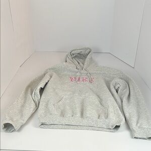 Nike Gray Hoodie with Pink Logo